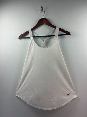 Nike Dri-Fit White Racerback Strappy Tank Top - Women's M